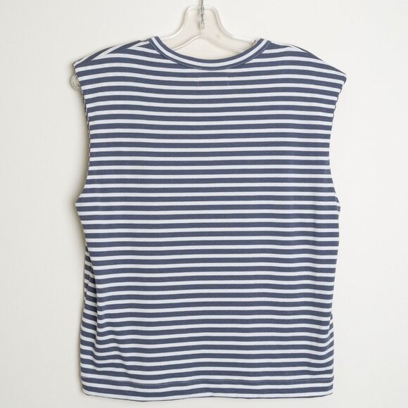 Madewell Blue and White Striped Muscle Tee - Picture 5 of 12